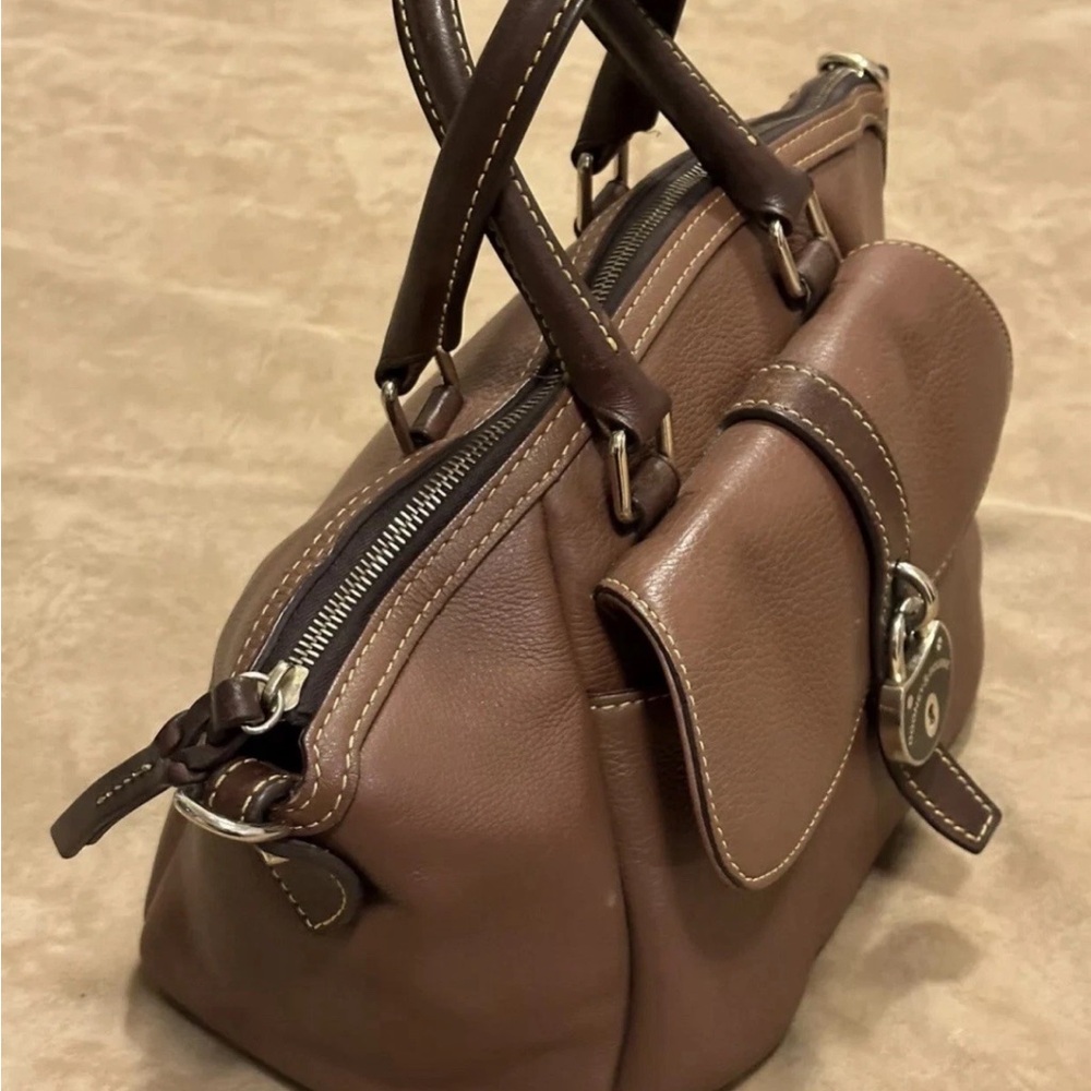 Dooney & Bourke Tan Leather Satchel - Picture 10 of 13